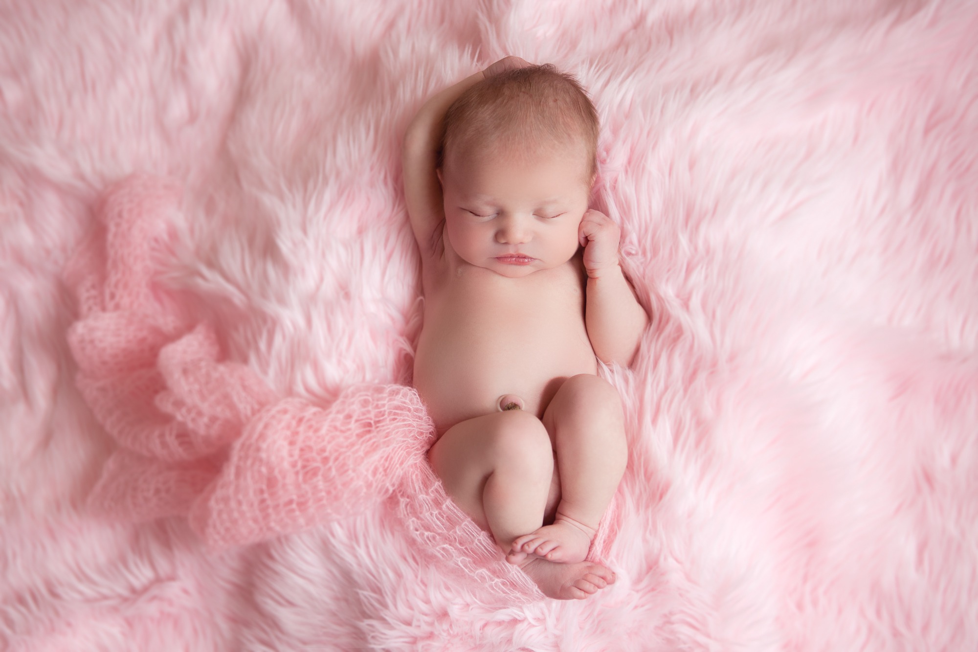 Newborn baby with parents photography