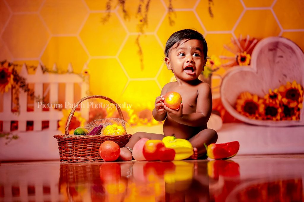 Playful toddler portrait session
