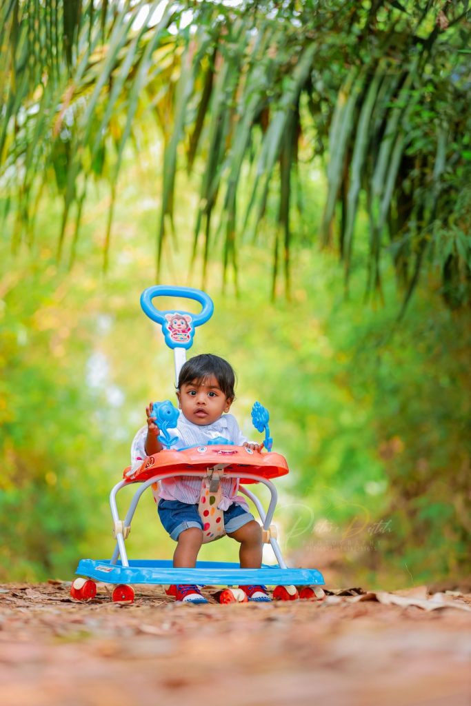 Fun toddler photography with colorful props